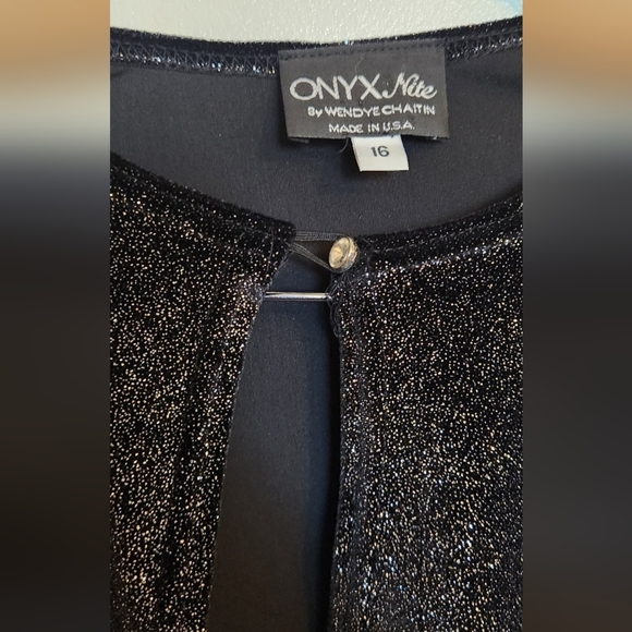 Onyx Nite Black Glitter Top - Picture 4 of 5